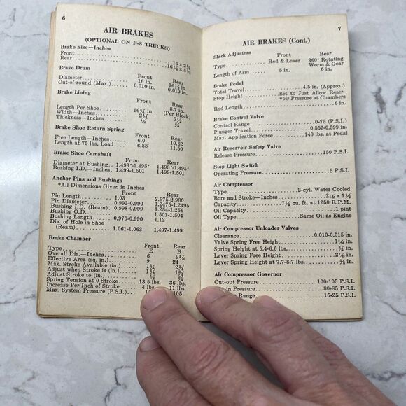 Ford 1949 1950 Service Specifications For Passenger Cars and F Series Trucks - Picture 6 of 9